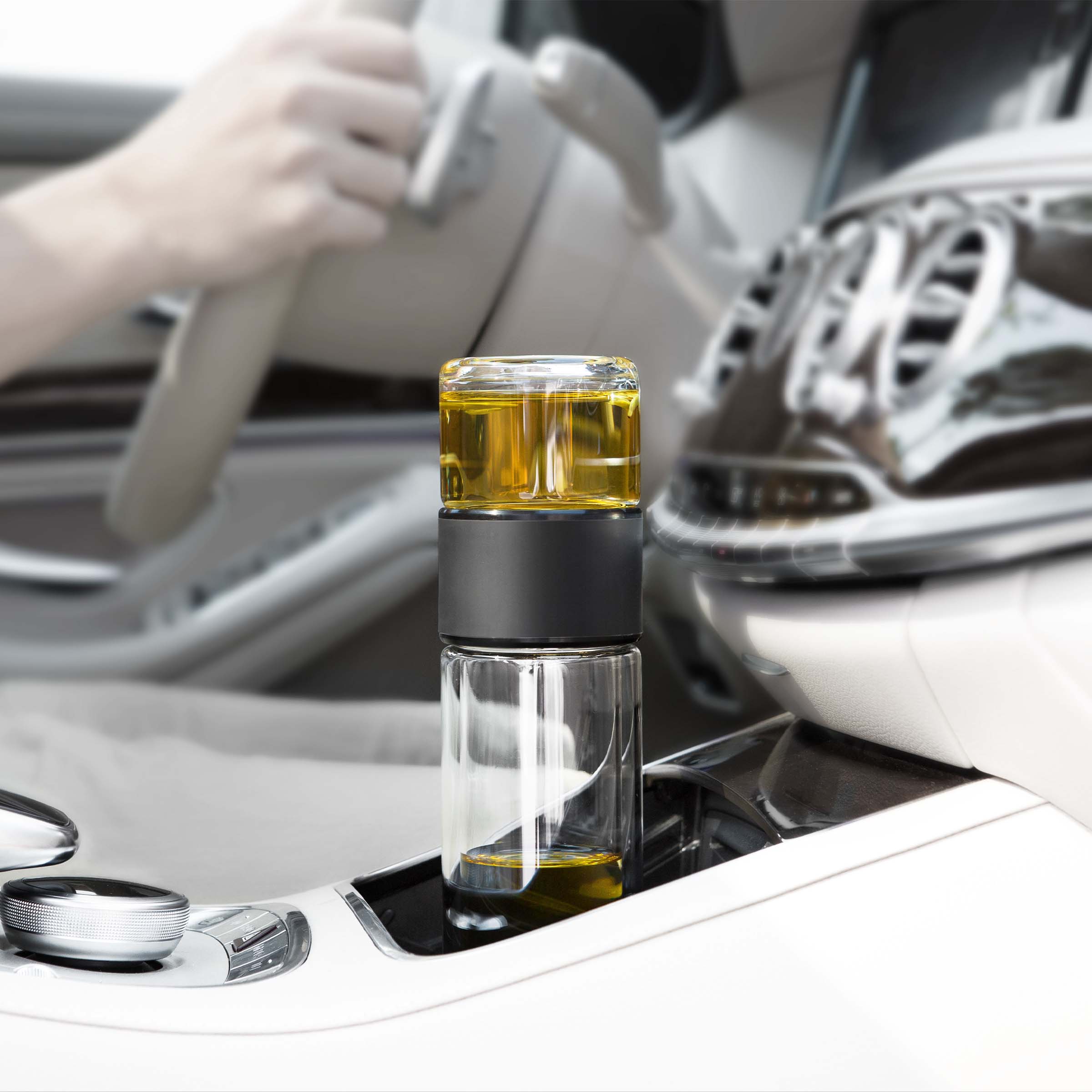 Gourde à Thé Transparente Nomad Black (238 ml)